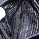 PRADA Tote Bag Nylon Black Silver Auth 190972A-25