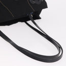 PRADA Tote Bag Nylon Black Silver Auth 190972A-7