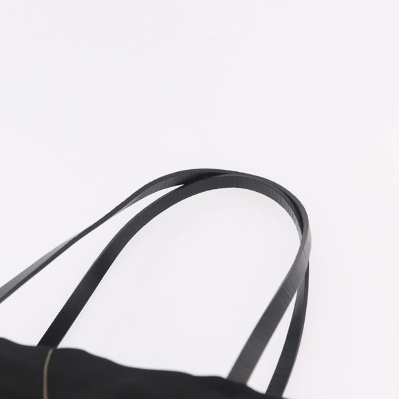 PRADA Tote Bag Nylon Black Silver Auth 190972A