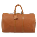 LOUIS VUITTON Epi Keepall 45 Boston Bag Brown Zipangu Gold M42978 LV Auth 190973-13