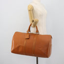 LOUIS VUITTON Epi Keepall 45 Boston Bag Brown Zipangu Gold M42978 LV Auth 190973-22