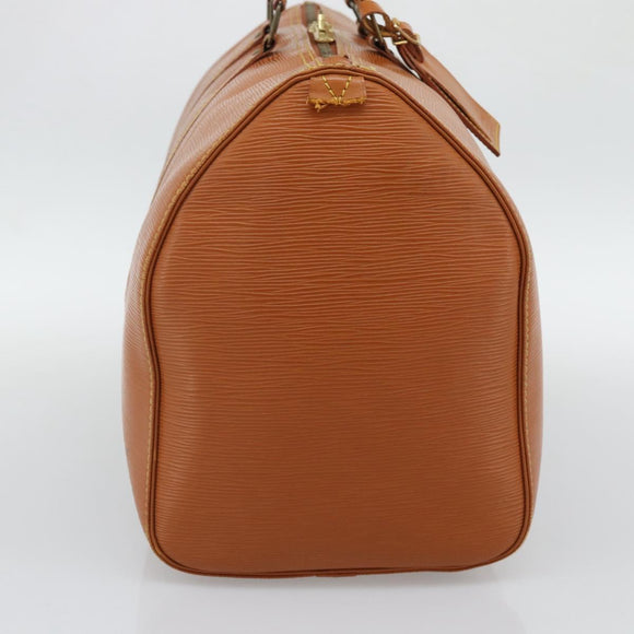 LOUIS VUITTON Epi Keepall 45 Boston Bag Brown Zipangu Gold M42978 LV Auth 190973