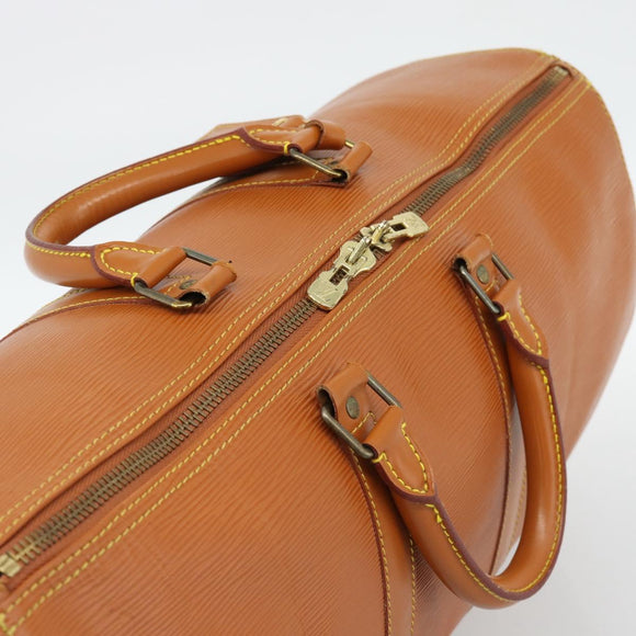 LOUIS VUITTON Epi Keepall 45 Boston Bag Brown Zipangu Gold M42978 LV Auth 190973
