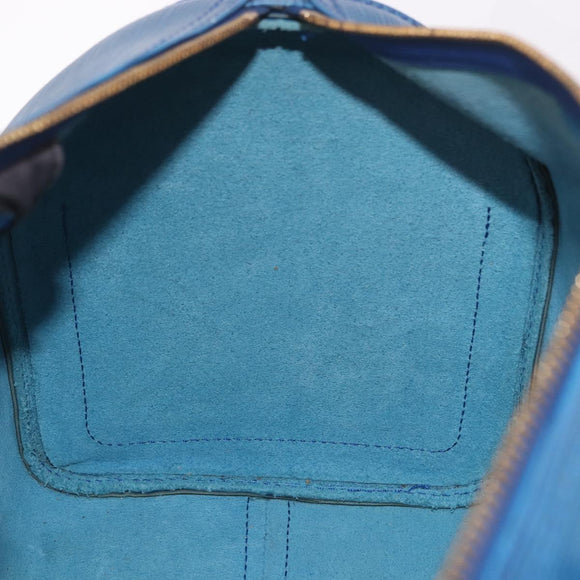 LOUIS VUITTON Epi Speedy 35 Hand Bag Toledo Blue M42995 LV Auth 190979A