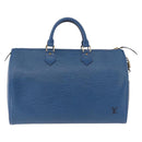 LOUIS VUITTON Epi Speedy 35 Hand Bag Toledo Blue M42995 LV Auth 190979A-13