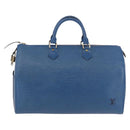 LOUIS VUITTON Epi Speedy 35 Hand Bag Toledo Blue M42995 LV Auth 190979A-2