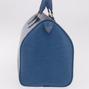 LOUIS VUITTON Epi Speedy 35 Hand Bag Toledo Blue M42995 LV Auth 190979A-4