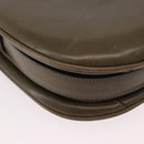 CELINE Shoulder Bag Leather Green Gold Auth 190980-16