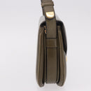 CELINE Shoulder Bag Leather Green Gold Auth 190980-5