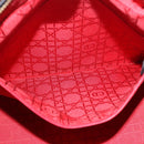 Christian Dior Canage Hand Bag Lamb Skin Black Gold Auth 190981-22