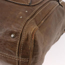Chloe Paddington Hand Bag Leather Brown Gold Auth 190982-14