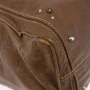 Chloe Paddington Hand Bag Leather Brown Gold Auth 190982-15