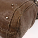 Chloe Paddington Hand Bag Leather Brown Gold Auth 190982-16