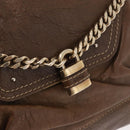 Chloe Paddington Hand Bag Leather Brown Gold Auth 190982-17