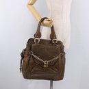Chloe Paddington Hand Bag Leather Brown Gold Auth 190982-24