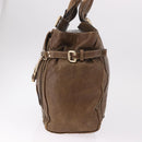 Chloe Paddington Hand Bag Leather Brown Gold Auth 190982-3