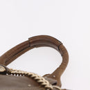 Chloe Paddington Hand Bag Leather Brown Gold Auth 190982-8