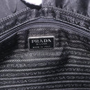 PRADA Tote Bag Nylon Black Silver Auth 190985A-15