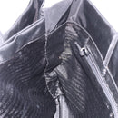 PRADA Tote Bag Nylon Black Silver Auth 190985A-18
