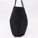 PRADA Tote Bag Nylon Black Silver Auth 190985A-4