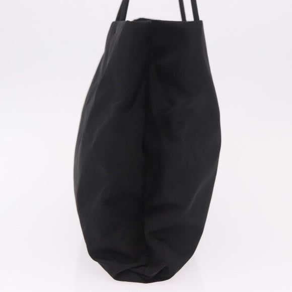 PRADA Tote Bag Nylon Black Silver Auth 190985A