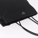 PRADA Tote Bag Nylon Black Silver Auth 190985A-6