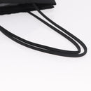 PRADA Tote Bag Nylon Black Silver Auth 190985A-7