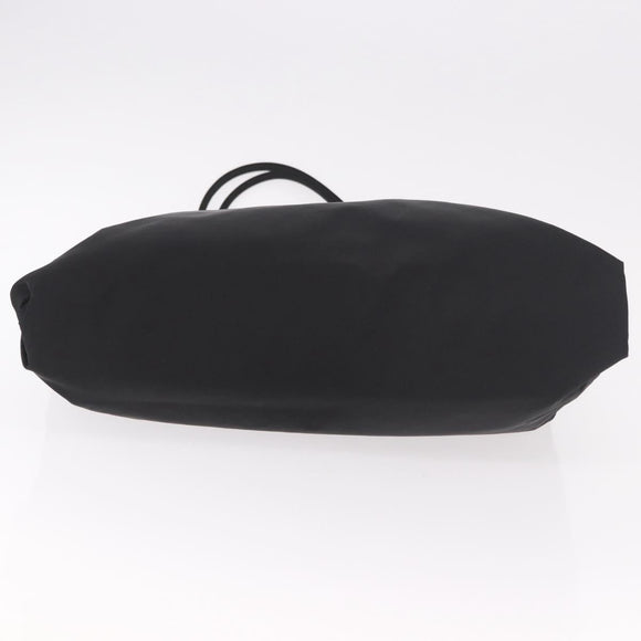 PRADA Tote Bag Nylon Black Silver Auth 190985A