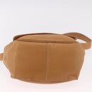 LOEWE Anagram Shoulder Bag Leather Beige Gold Auth 190988-6