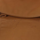 LOEWE Anagram Shoulder Bag Leather Beige Gold Auth 190988-10