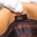 LOEWE Anagram Shoulder Bag Leather Beige Gold Auth 190988-20