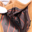 LOEWE Anagram Shoulder Bag Leather Beige Gold Auth 190988-22
