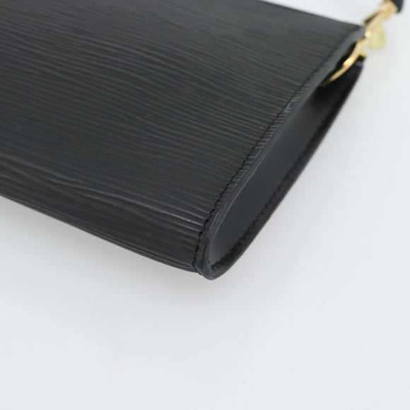 LOUIS VUITTON Epi Pochette Accessoires Pouch Black M52982 LV Auth 190993A