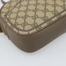 GUCCI GG Supreme Web Sherry Line Shoulder Bag PVC Beige Gold Auth 190994-15