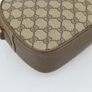 GUCCI GG Supreme Web Sherry Line Shoulder Bag PVC Beige Gold Auth 190994-17