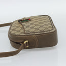 GUCCI GG Supreme Web Sherry Line Shoulder Bag PVC Beige Gold Auth 190994-3