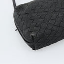 BOTTEGA VENETA INTRECCIATO Shoulder Bag Canvas Black Gold Auth 190995-16