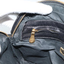 BOTTEGA VENETA INTRECCIATO Shoulder Bag Canvas Black Gold Auth 190995-19