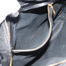 BOTTEGA VENETA INTRECCIATO Shoulder Bag Canvas Black Gold Auth 190995-20