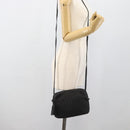 BOTTEGA VENETA INTRECCIATO Shoulder Bag Canvas Black Gold Auth 190995-21