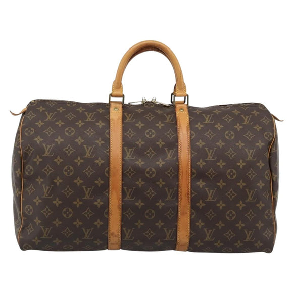 LOUIS VUITTON Monogram Keepall 50 Boston Bag M41426 LV Auth 190998
