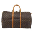 LOUIS VUITTON Monogram Keepall 50 Boston Bag M41426 LV Auth 190998-3