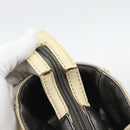 CHANEL Paris Biarritz PM Tote Bag Coated Canvas Silver CC Auth 191000-9