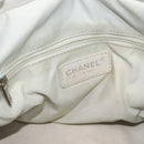 CHANEL Paris Biarritz PM Tote Bag Coated Canvas Silver CC Auth 191000-18