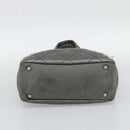 CHANEL Paris Biarritz PM Tote Bag Coated Canvas Silver CC Auth 191000-5