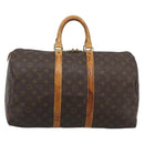 LOUIS VUITTON Monogram Keepall 50 Boston Bag M41426 LV Auth 191008-13