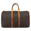 LOUIS VUITTON Monogram Keepall 50 Boston Bag M41426 LV Auth 191008-2