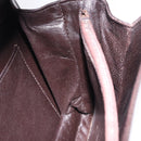 GUCCI Shoulder Bag Leather Dark Brown Gold Auth 191010-21
