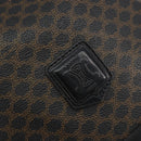 CELINE Macadam Canvas Shoulder Bag PVC Leather Black Gold Auth 191013A-15