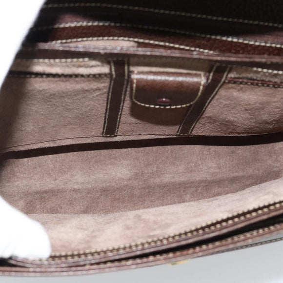 GUCCI Bamboo Hand Bag Leather Brown Auth 191015